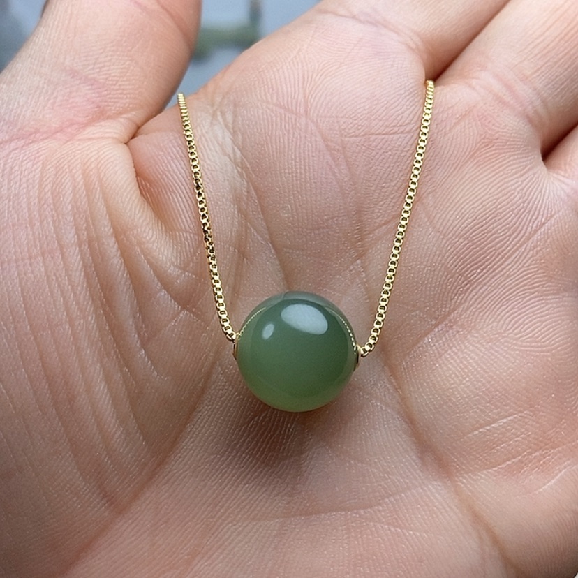 【闪购商品】和田玉颈饰18K金镶嵌