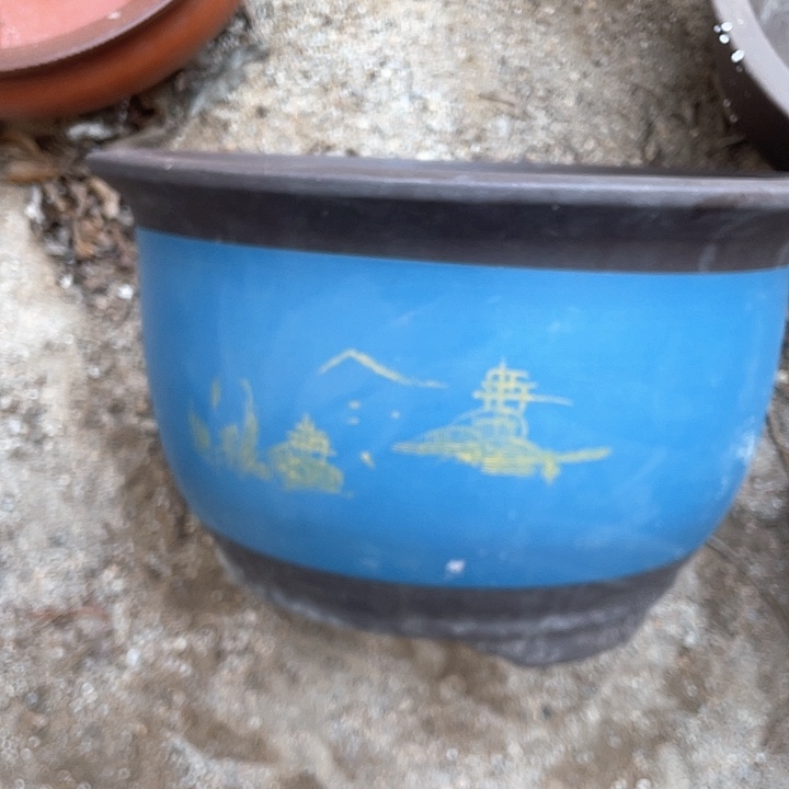 紫砂36蓝山花盆花盆