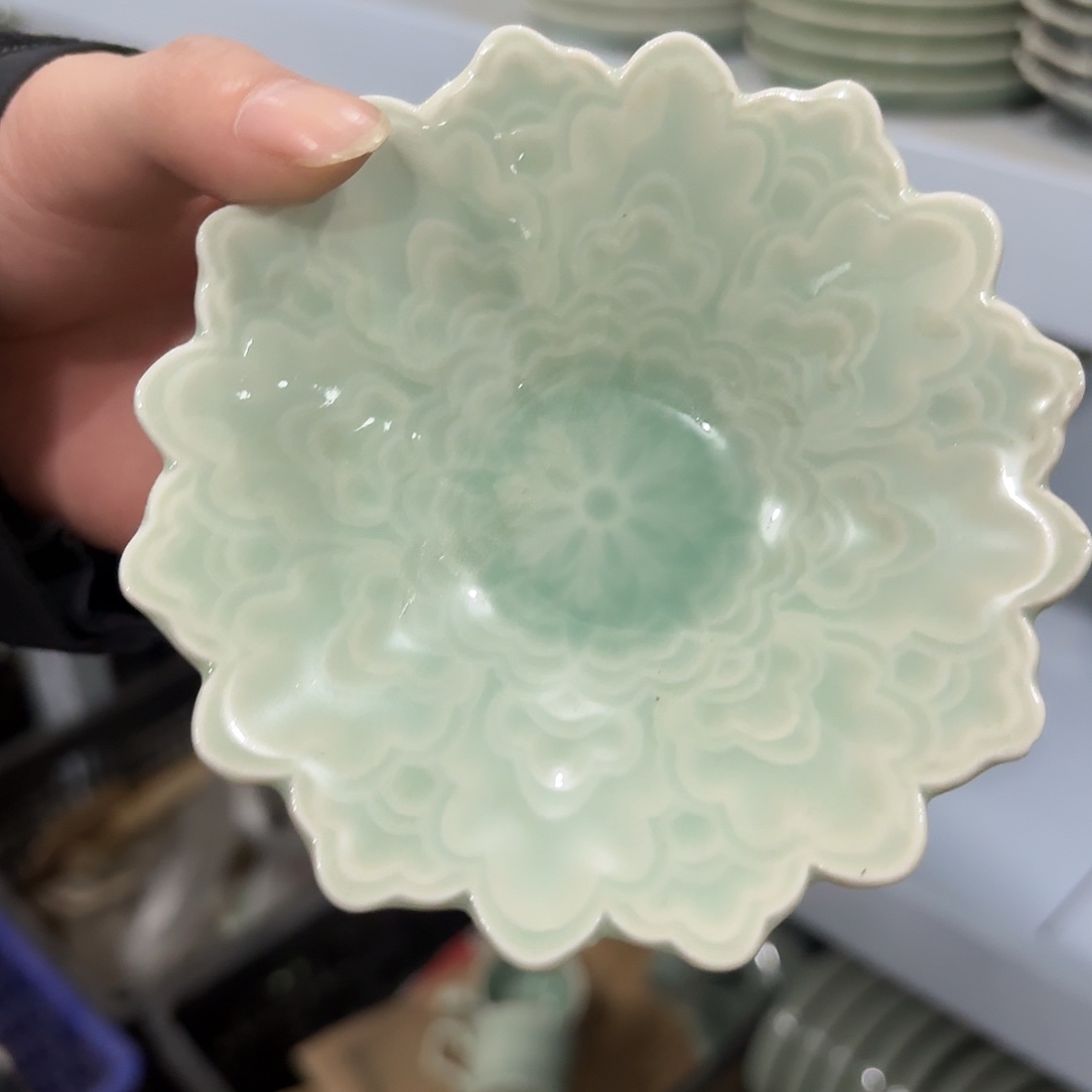龙泉云间青瓷小米茶器