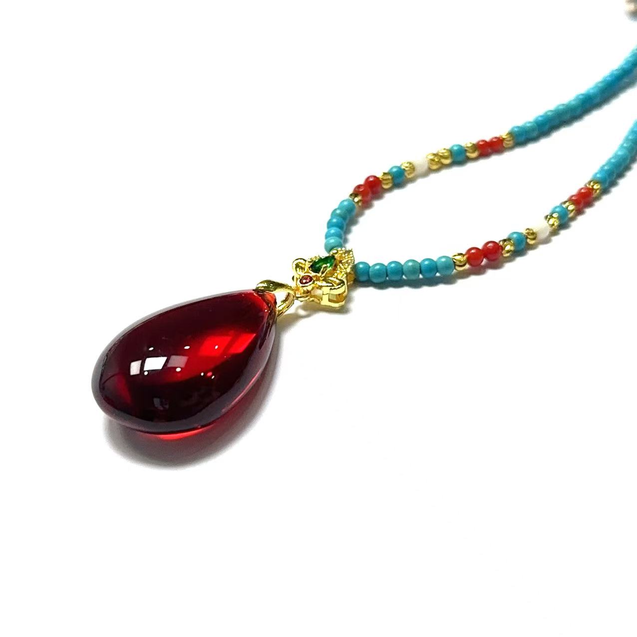 PP084   现代简约时尚项链  尺寸33*18*12mm