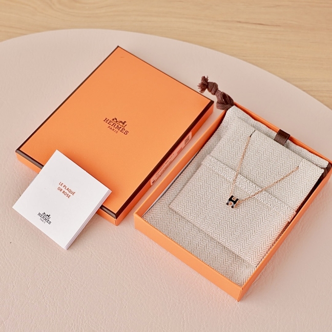 99新 Hermes/爱马仕 Mini POP H 黑色项链/长40cm/5309