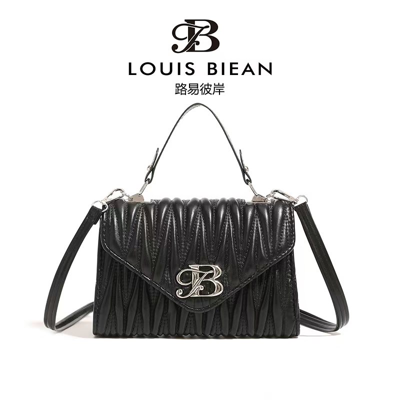 小香风防盗单根PU单肩包轻奢气质黑色小方包链条包