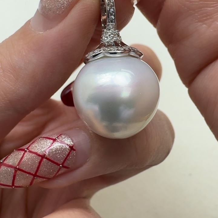 海水珍珠颈饰银S925镶嵌