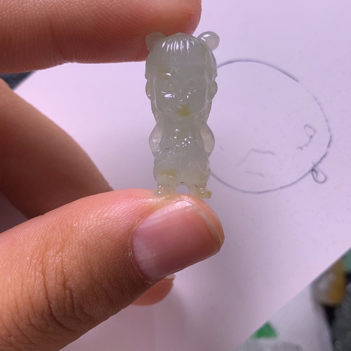 定制翡翠未镶嵌哪吒