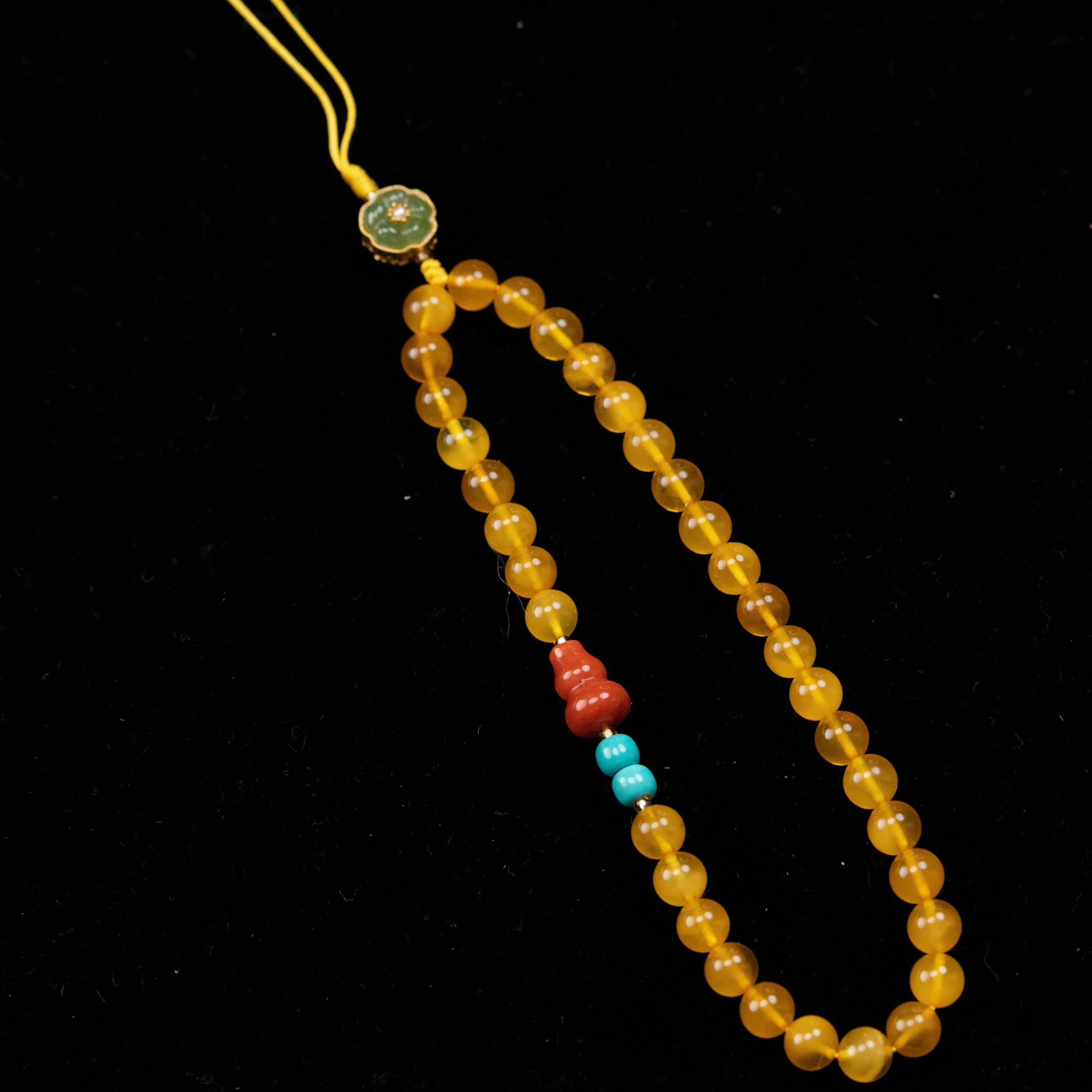 【福禄】·鑫阳珠宝·蜜蜡葫芦园珠时尚百搭单圈手机链