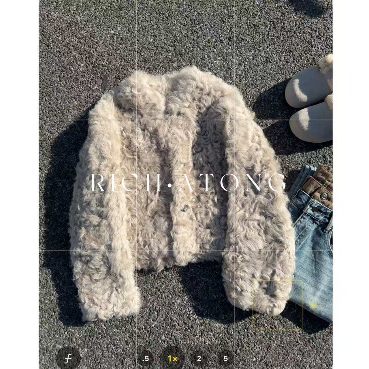 RICH ATONG.【雪见湖羊】匈牙利进口显瘦减龄皮毛小湖羊1105-15