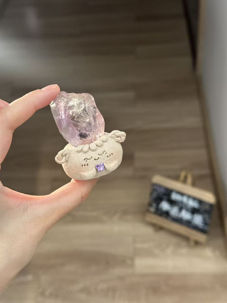 水晶小豆丁可爱高品质紫黄