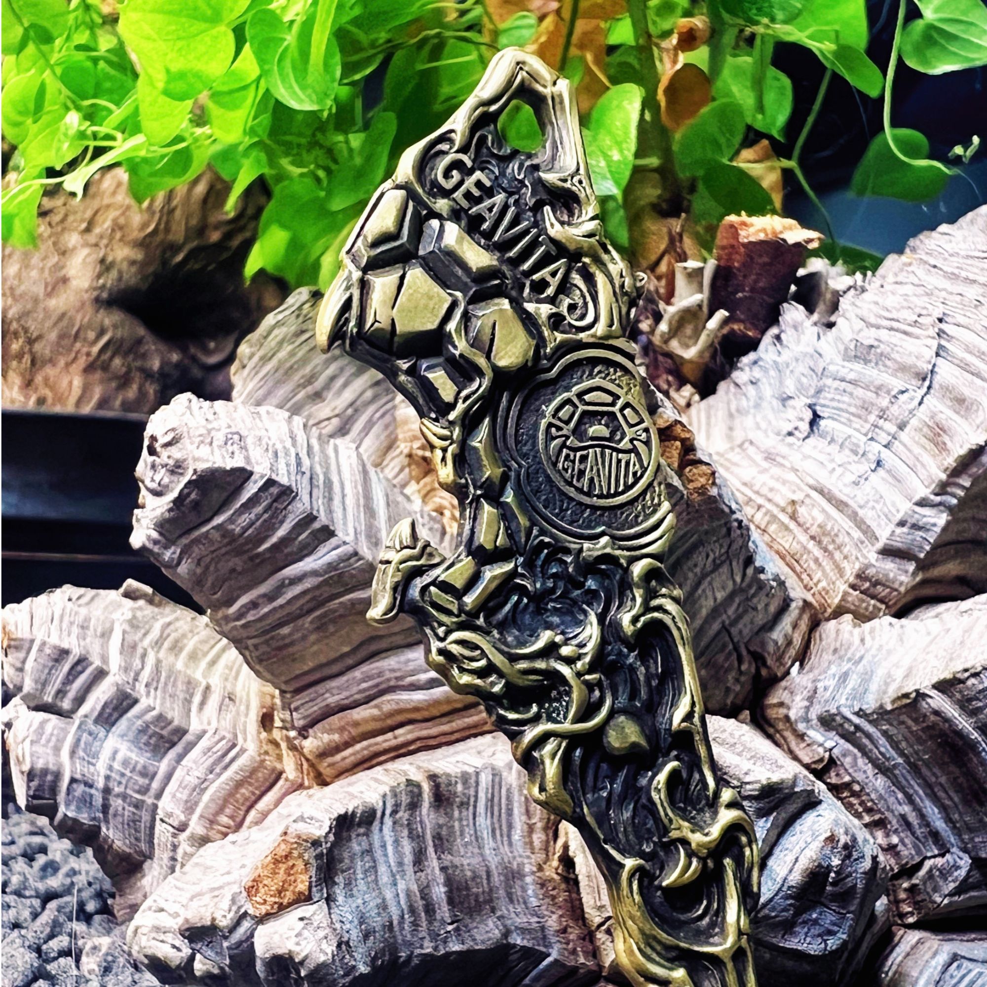 GEAVITA 纪威塔块根植物插牌铜牌