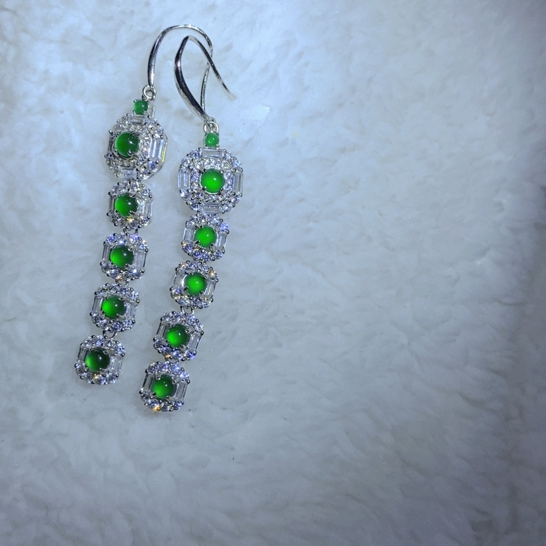 翡翠颈饰银S925镶嵌天然翡翠