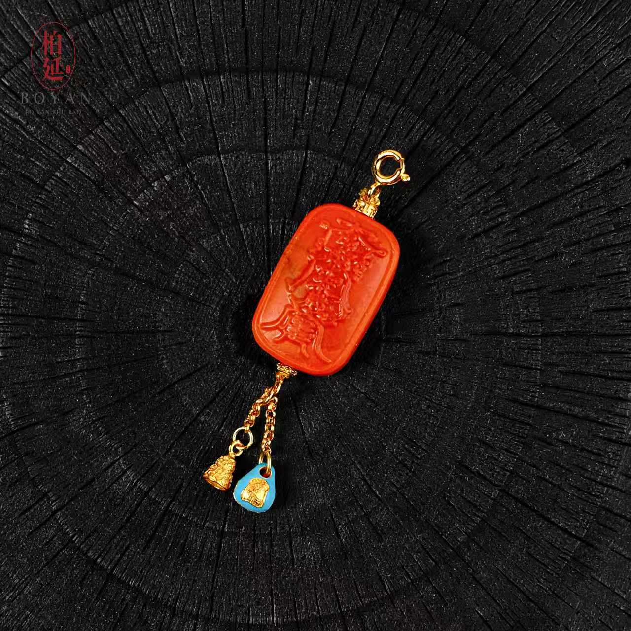【守岁】南红玛瑙太太牌吊坠女款手工气质时尚民族风高级感BY2828