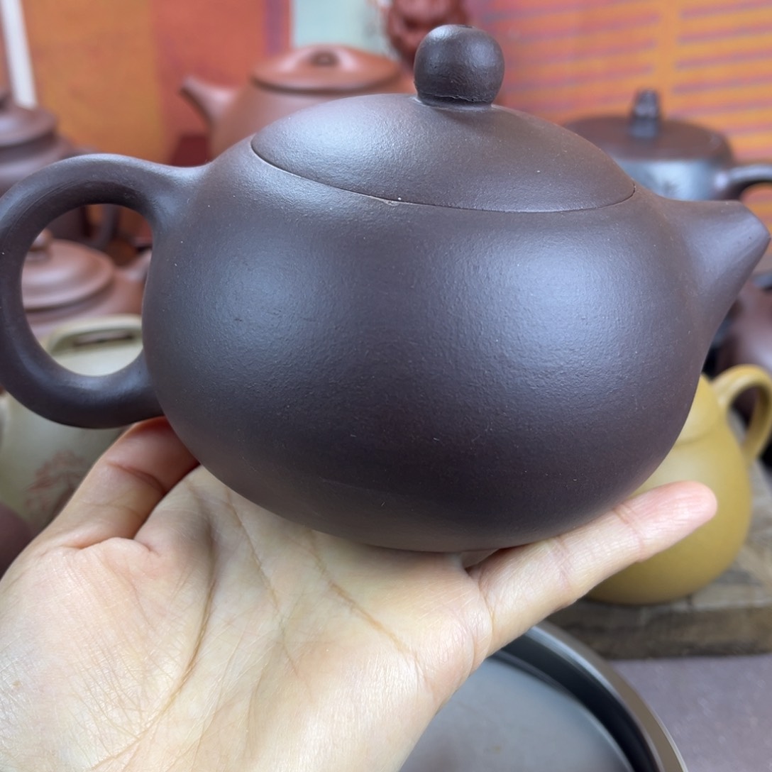 紫砂茶壶宜兴紫砂壶微瑕壶口嗑手工痕迹