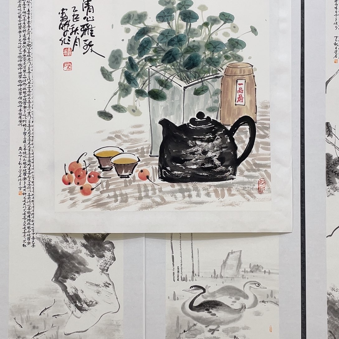 M***o竖款娄鹏三尺斗方