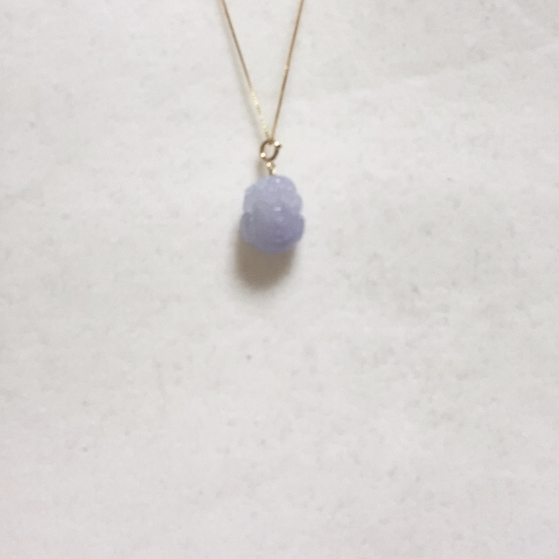 翡翠颈饰18K金镶嵌简单