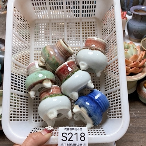 紫砂花盆218微瑕品口径3厘米左右