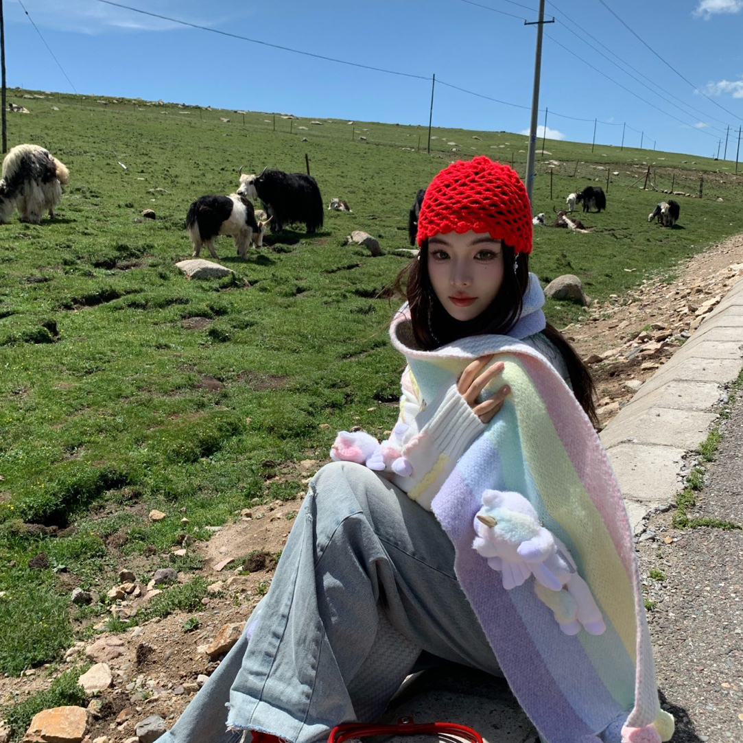 13DE MARZO 2025AW 秋冬新款 玩偶动物园系列 独角兽小熊玩偶围巾