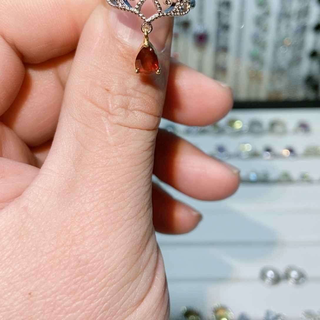 绿水晶戒指银S925镶嵌