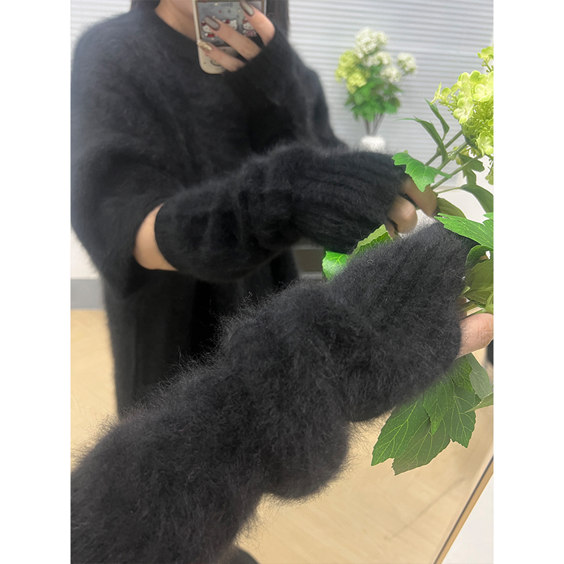 【特种动物毛毛】 法式优雅的长手套