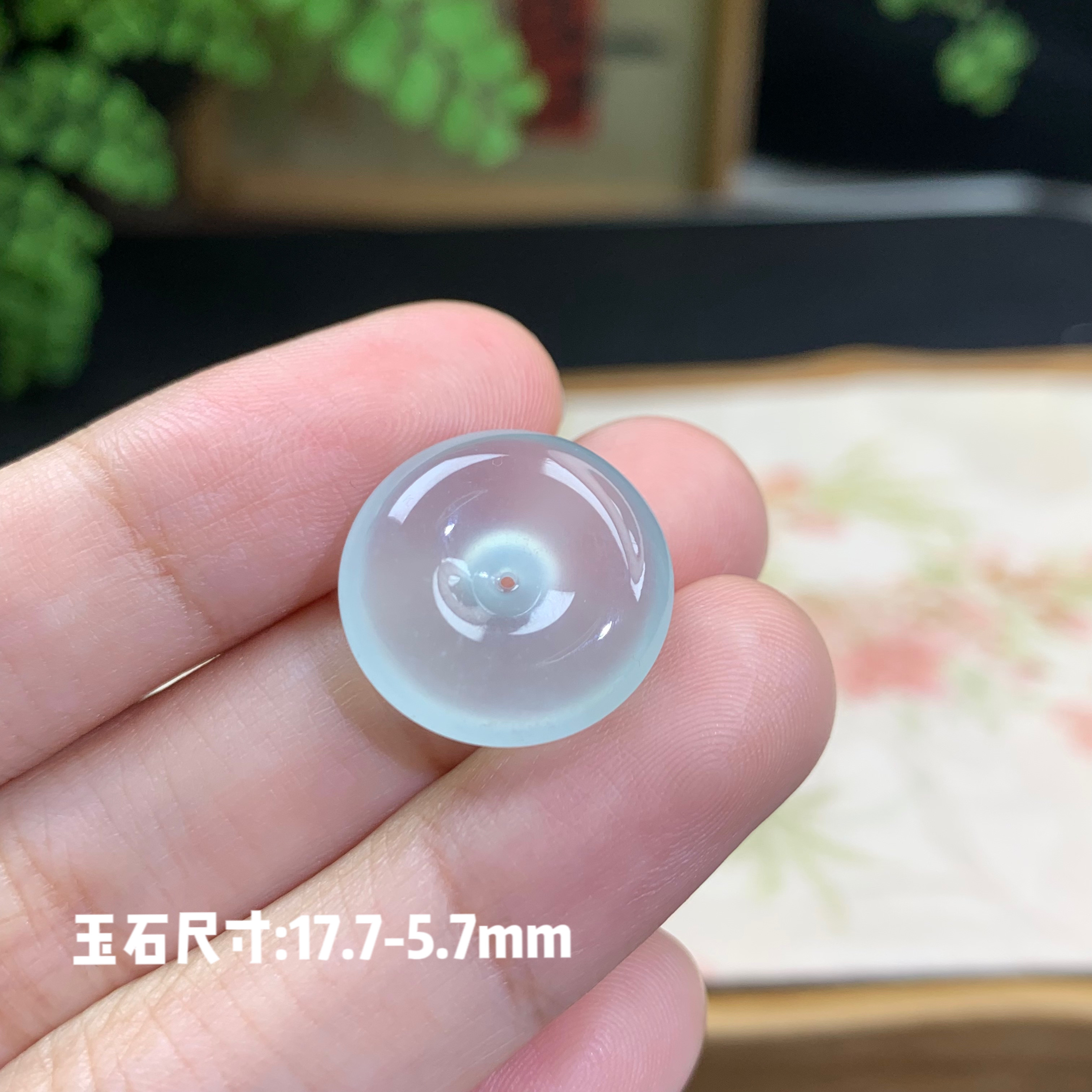 仙子翡翠高冰种起光冰透浅色平安扣缅甸翡翠A货小尺寸宝宝极致光