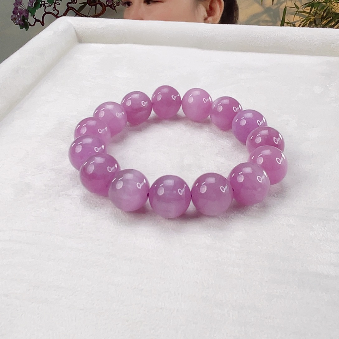 辉石手链未镶嵌紫锂辉13.7