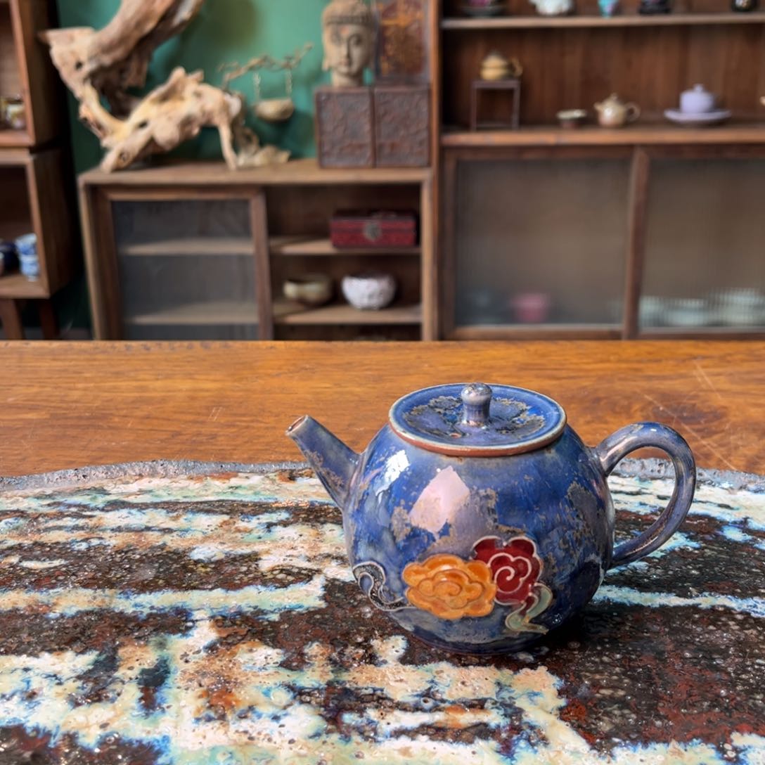 杯柴烧手工手绘陶瓷