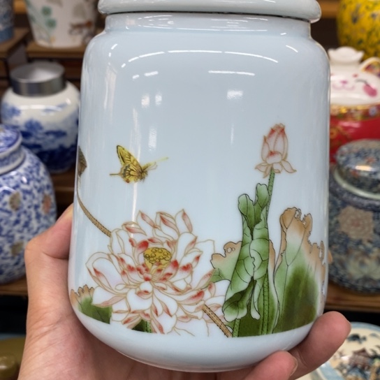 瓷片陶瓷茶叶罐密封罐
