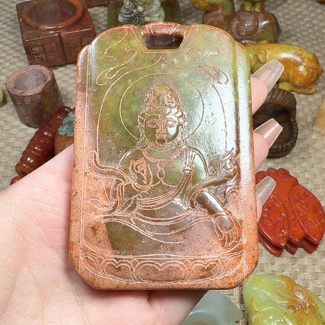 白玉菩提吊坠挂件