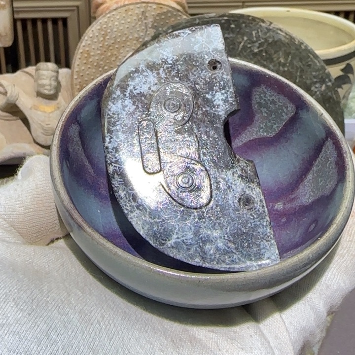 碟大*儿钧窑茶盏全品相