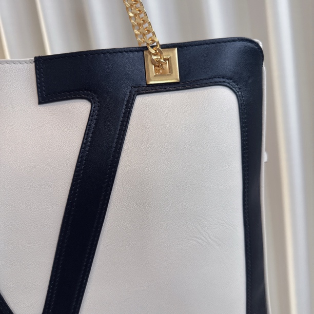 古丽排日同款百搭手提包黑白色女士包