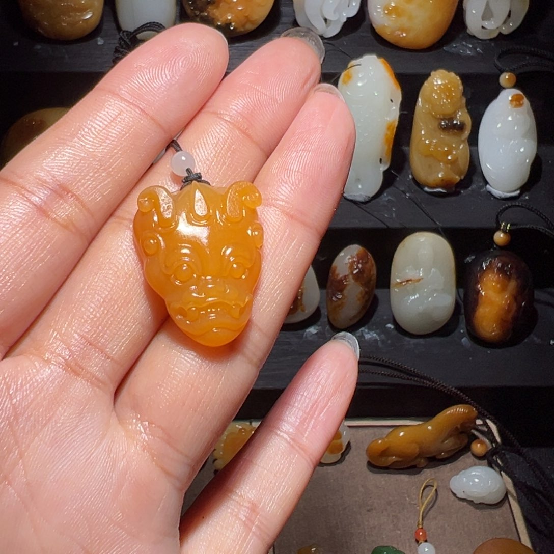 和田玉玉牌未镶嵌隔***火