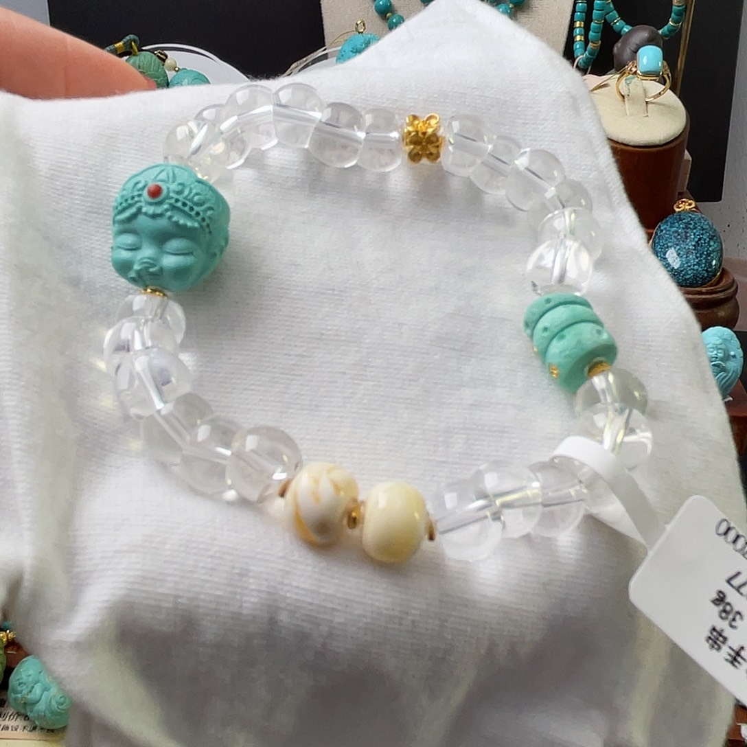 绿松石珠宝奇石18K金镶嵌K****?