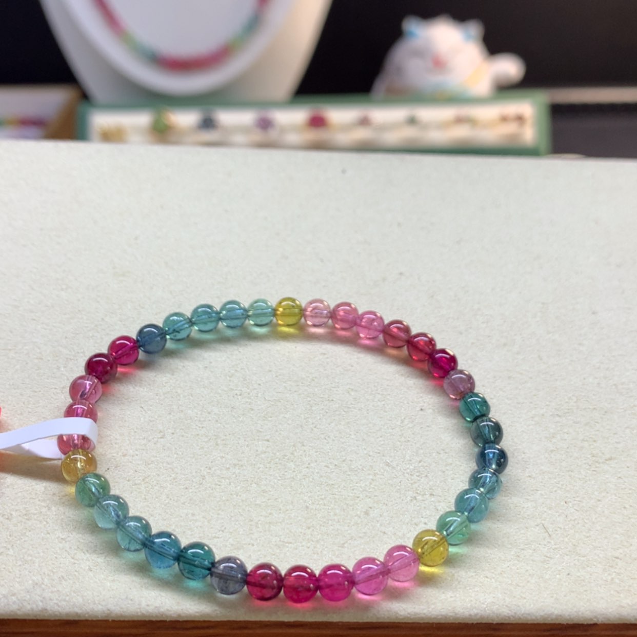 【闪购商品】碧玺手串未镶嵌艳丽彩虹4.8mm