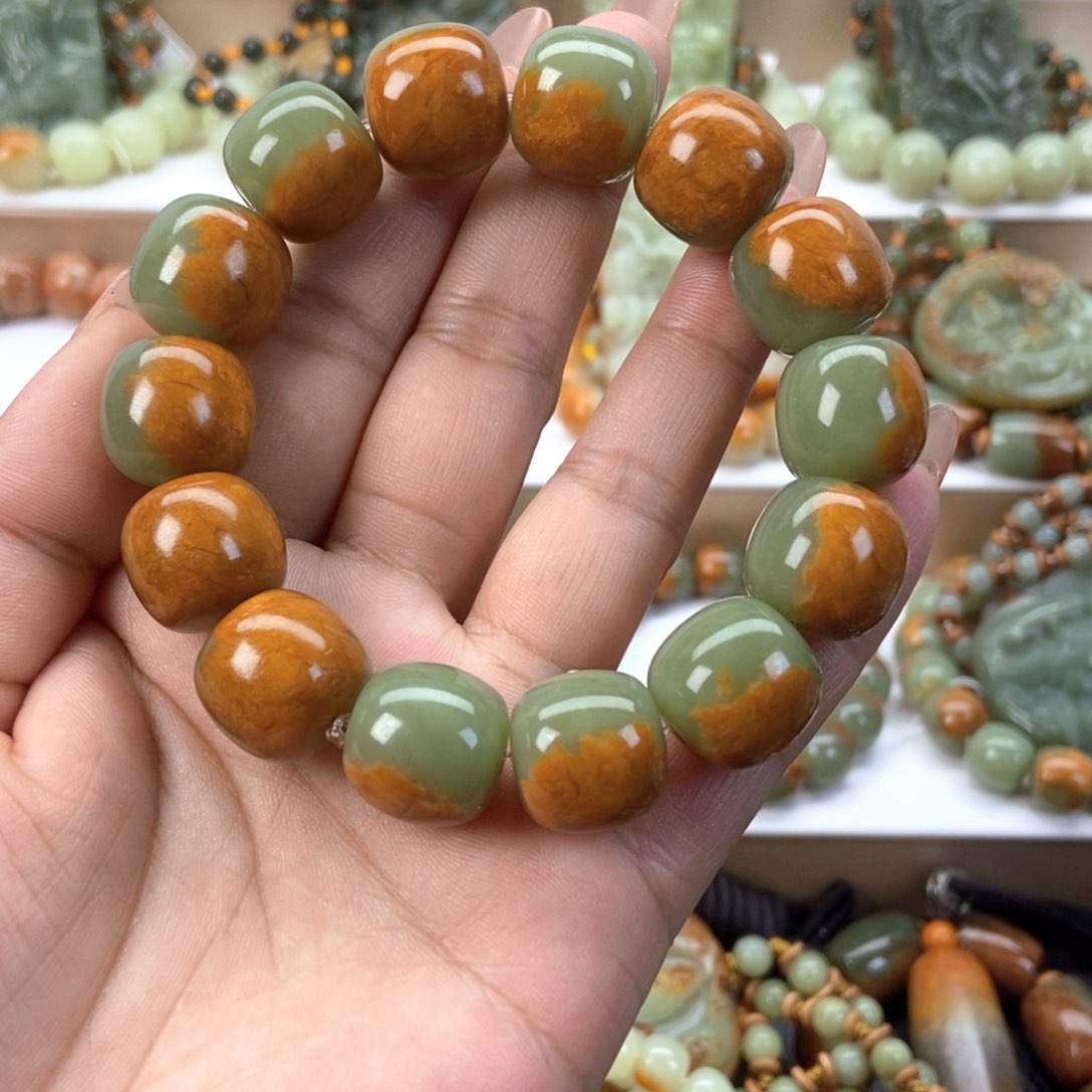 透闪石质玉手串未镶嵌用****5