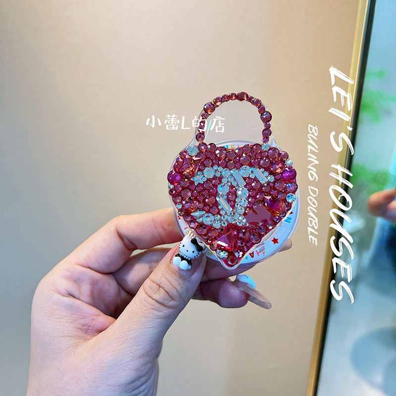 韦雪同款小香风磁吸气囊时尚水钻磁吸支架便携懒人创意网红镶钻