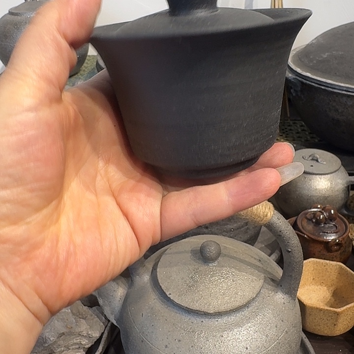 茶杯粗砂蔚县青砂器