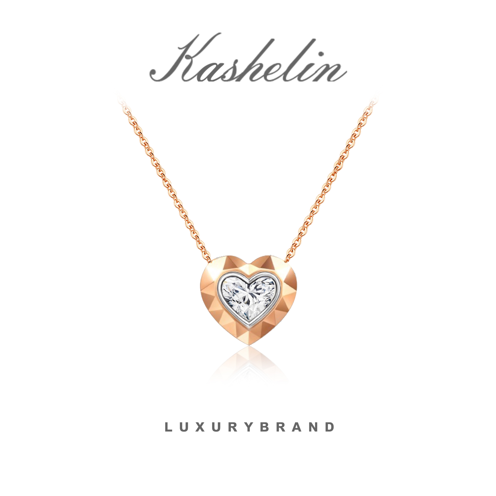 坠链均925银 英【高定CNC】设计师款爱心项链~8208Y