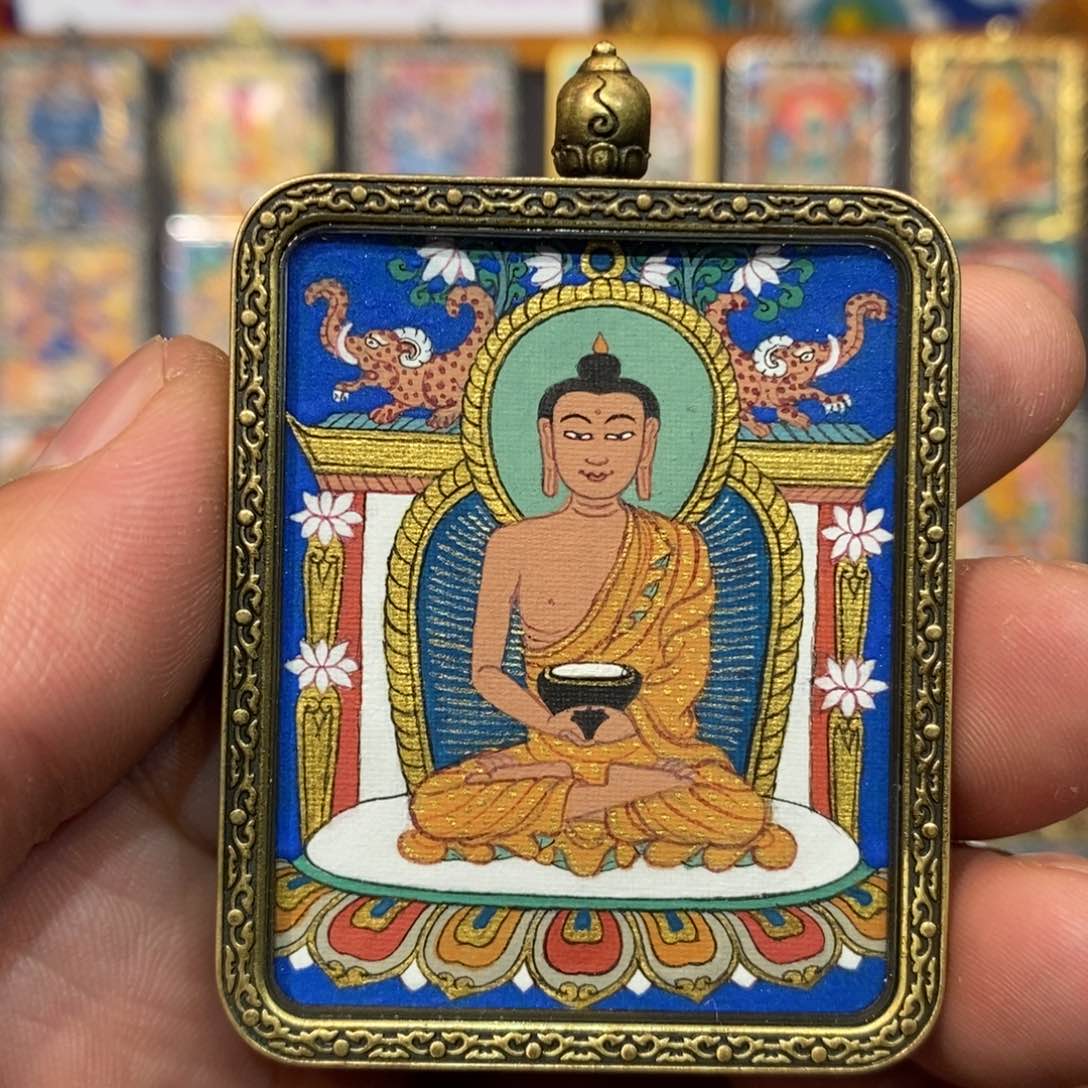 吊坠嘎松老师作品阿弥唐卡