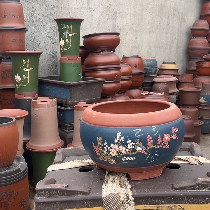 紫砂紫砂花盆盆栽