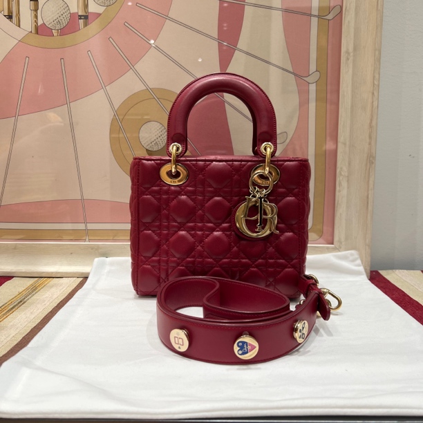 95新 DIOR/迪奥 Dior红金四格徽章戴妃 25040170-02