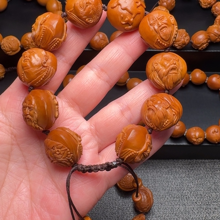 橄榄核手串/手链浮雕罗汉