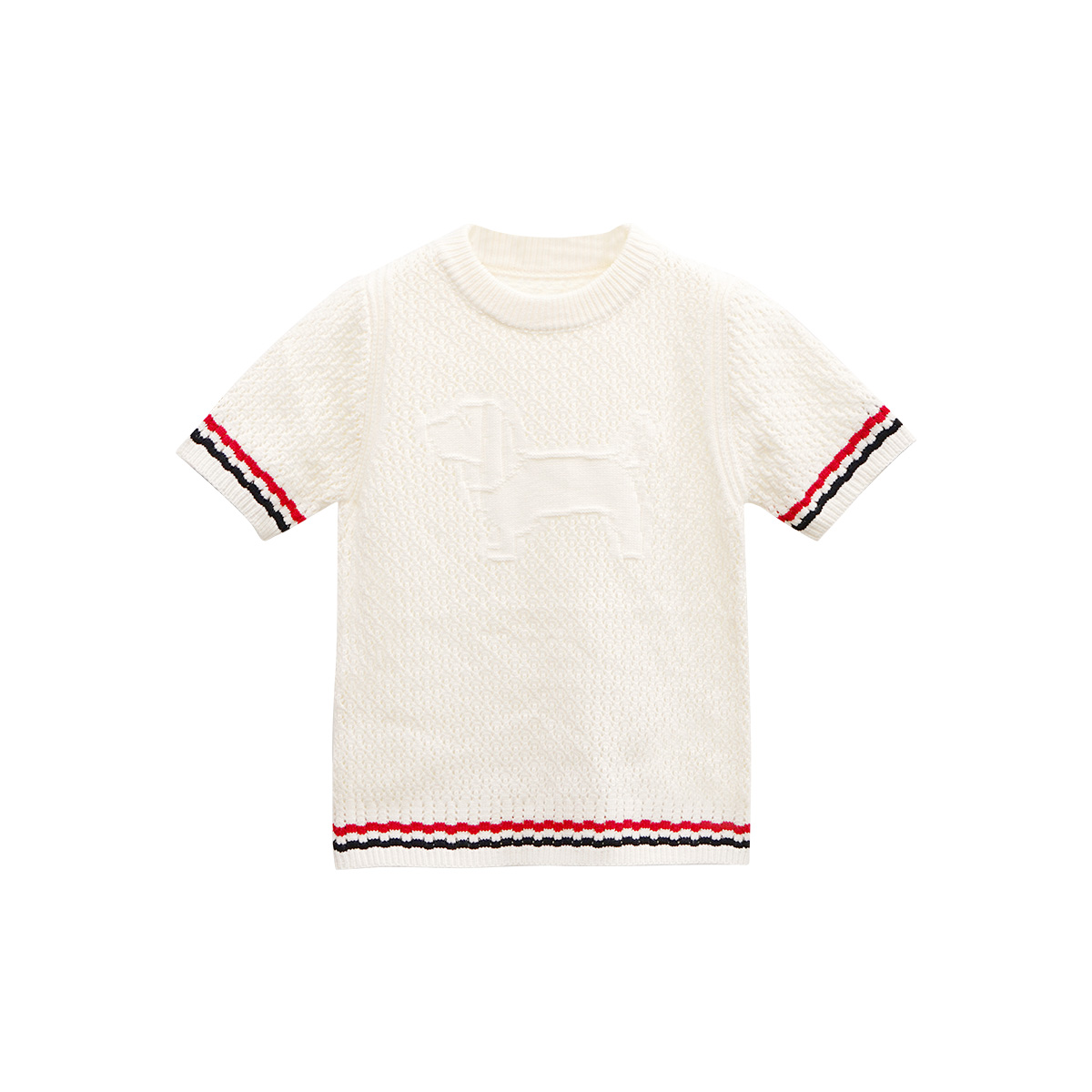 春季毛针织衫圆领时尚短袖针织上衣休闲OP-390