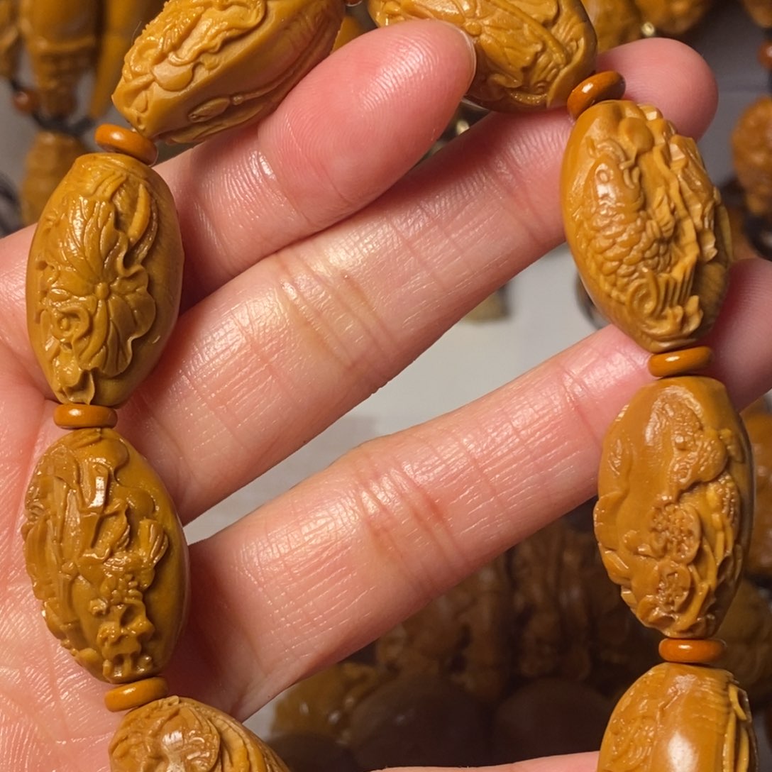 橄榄核手串/手链鸟语花香 