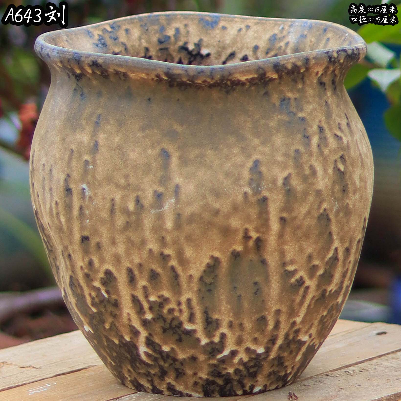 A643刘大号陶瓷花盆家用室内兰花盆栽绿植盆景透气陶罐老桩花盆