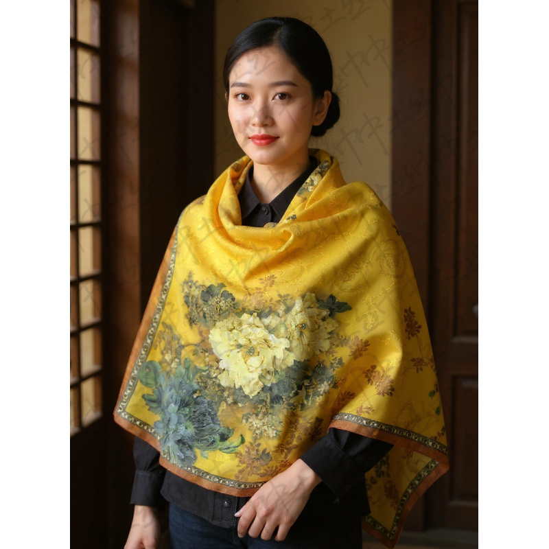 Q1  (富贵牡丹)  180*70左右 围巾