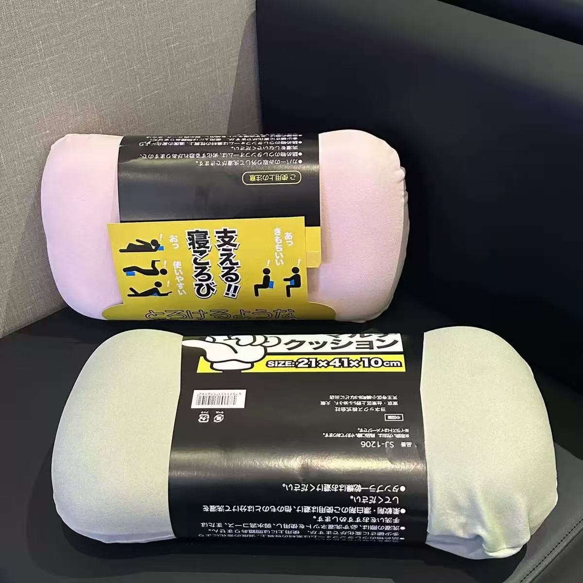 慢回弹记忆棉骨头枕头天鹅绒腰靠枕套可拆洗午休护颈枕