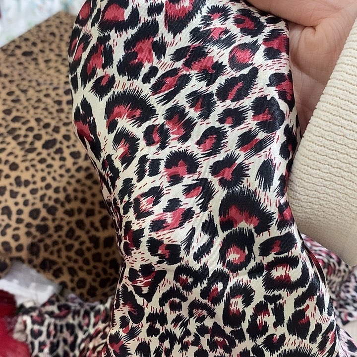 混纺缎面豹纹2米长