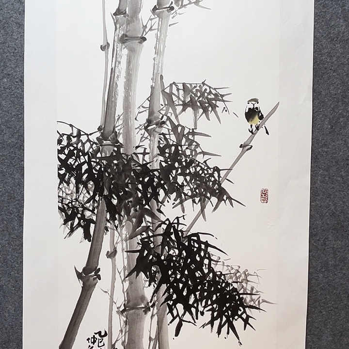 国画知鱼之乐纯手绘