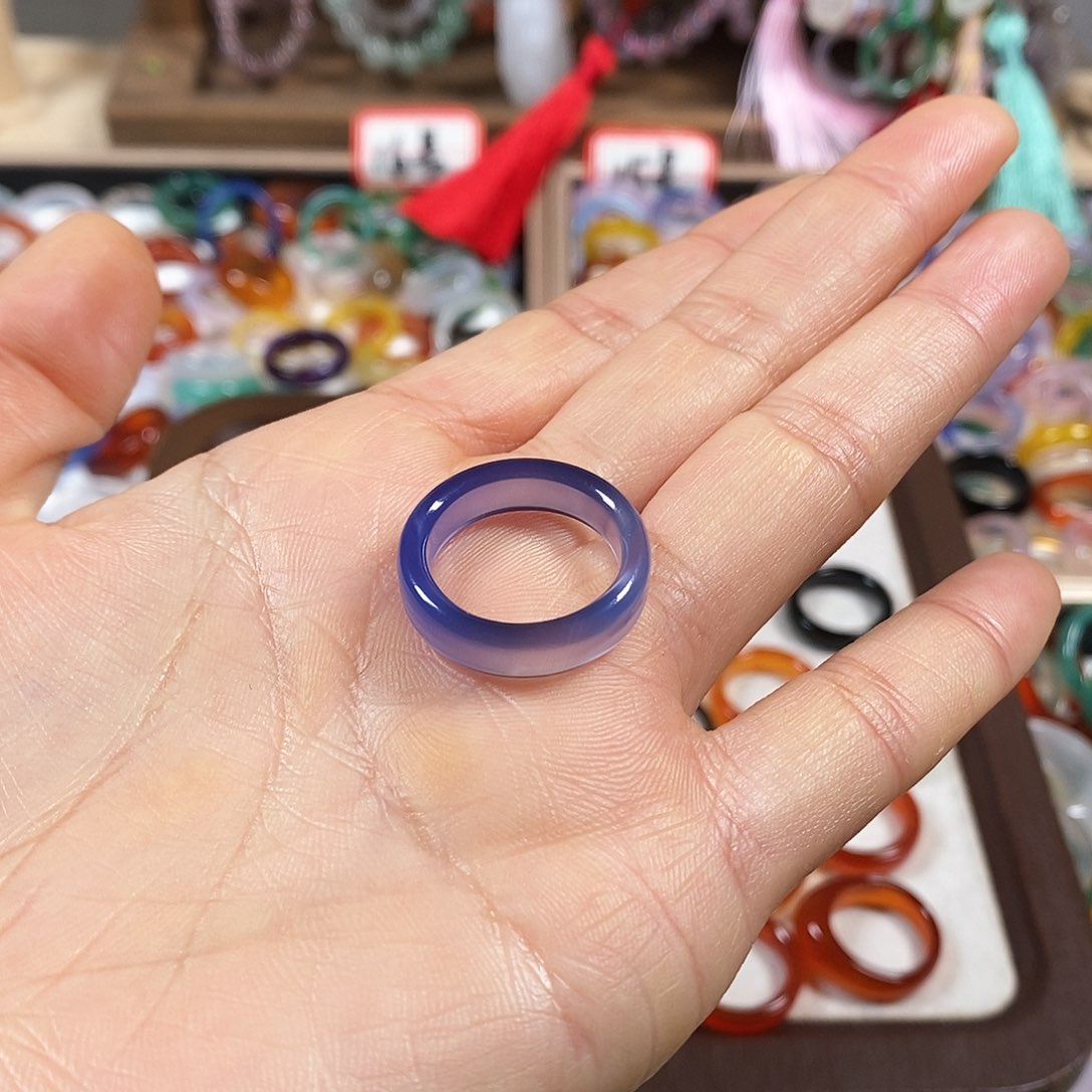 玛瑙/玉髓戒指未镶嵌木*森