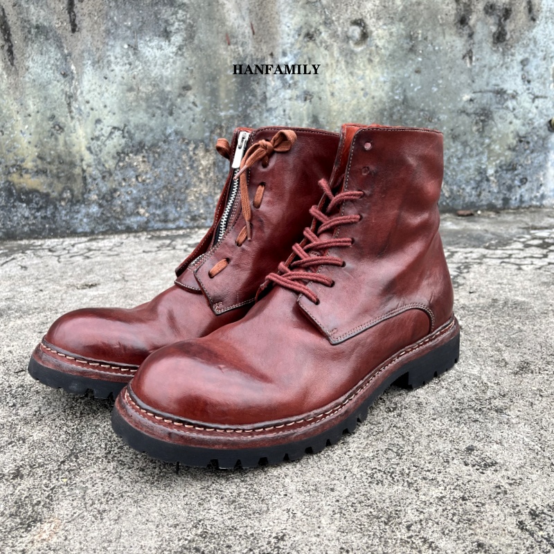 HAN FAMILY/大汉之家HANFAMILY/大汉新款之家马丁靴马皮男鞋