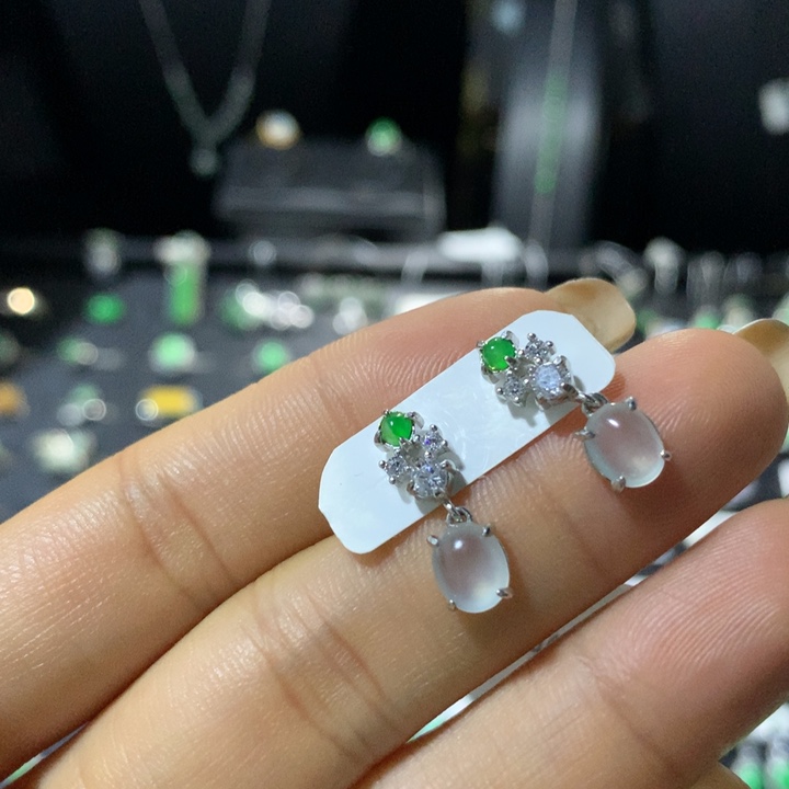 翡翠银S925镶嵌戒指