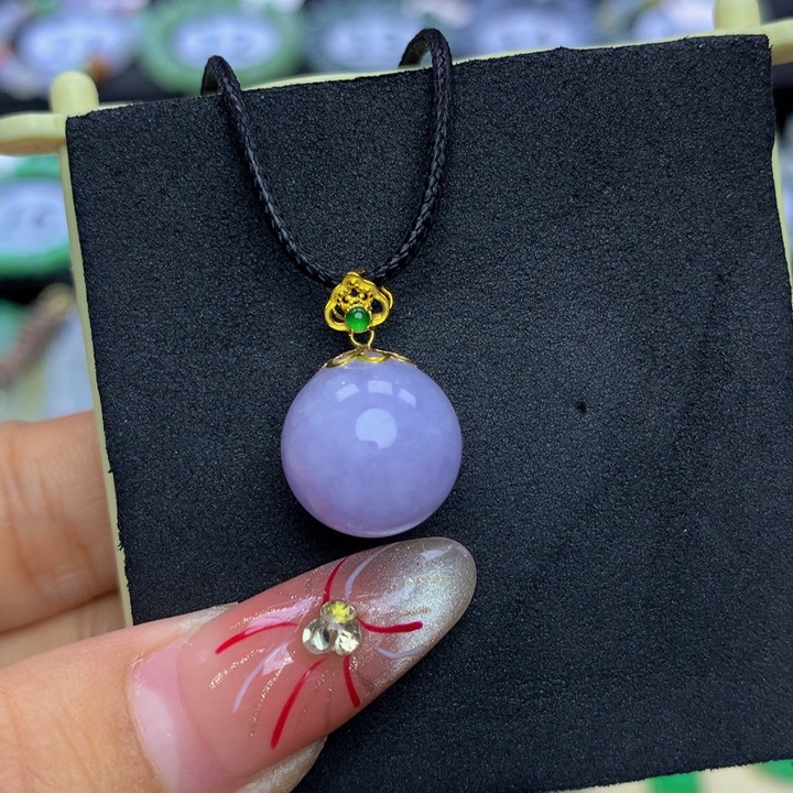 翡翠手链18K金镶嵌翡翠12+